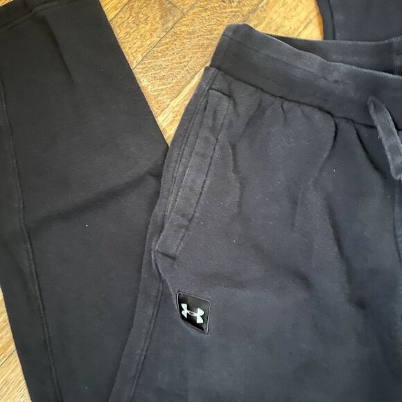 Underarmour black comfortable casual tracksuit sweatpants drawstring waist - Picture 2 of 3